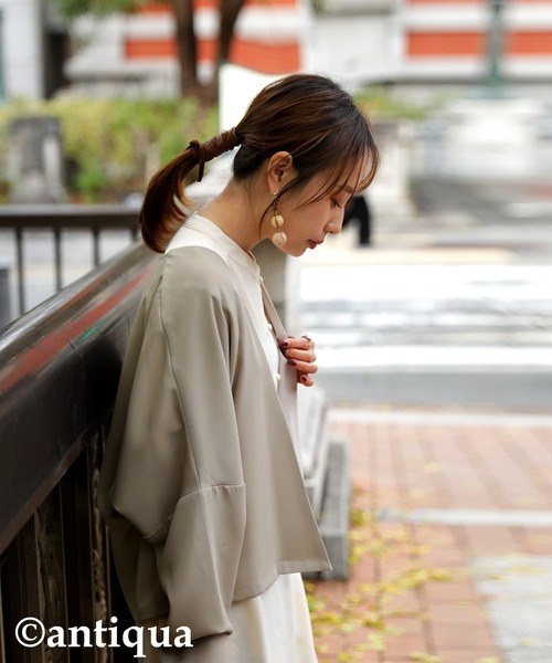 antiqua（アンティカ）の「上品シンプルショートジャケット（ノー