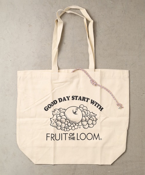 FRUIT OF THE LOOM(フルーツオブザルーム)の「《FRUIT OF THE LOOM》BRAIDED CORD TOTE BAG(トートバッグ・レディース・ライトブルー/オフホワイト/ピンク/イエロー/オレンジ/ライトグリーン/ライトパープル・FREE)」の2枚目の写真