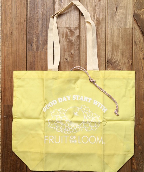 FRUIT OF THE LOOM(フルーツオブザルーム)の「《FRUIT OF THE LOOM》BRAIDED CORD TOTE BAG(トートバッグ・レディース・ライトブルー/オフホワイト/ピンク/イエロー/オレンジ/ライトグリーン/ライトパープル・FREE)」の17枚目の写真