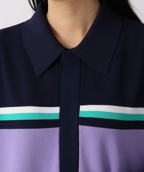 yuw(ユウ)の「ニットラガーシャツワンピース 266625(ワンピース・レディース・ブラック系その他/ブルー系その他/ピンク系その他・FREE)」の8枚目の写真