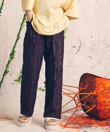 《ユニセックスアイテム》リーフジャガード1タックワイドパンツ【MAISON SPECIAL/メゾンスペシャル】