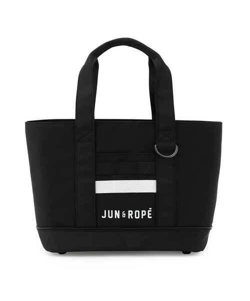 JUN&ROPE'(ジュンアンドロペ)の「ロゴ入りカートバッグ(トートバッグ・レディース・ホワイト/ブラック/ライトグリーン・FREE)」の2枚目の写真
