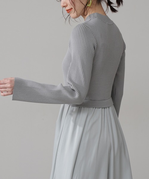 N.(N. Natural Beauty Basic)(エヌエヌナチュラルビューティーベーシック)の「◆布帛ドッキングワンピース(ワンピース・レディース・ベージュ/カーキ/グレー系・MEDIUM)」の15枚目の写真