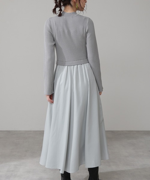 N.(N. Natural Beauty Basic)(エヌエヌナチュラルビューティーベーシック)の「◆布帛ドッキングワンピース(ワンピース・レディース・ベージュ/カーキ/グレー系・MEDIUM)」の13枚目の写真