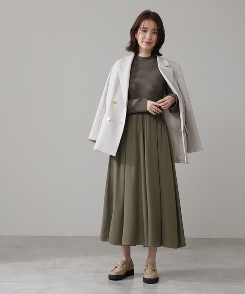 N.(N. Natural Beauty Basic)(エヌエヌナチュラルビューティーベーシック)の「◆布帛ドッキングワンピース(ワンピース・レディース・ベージュ/カーキ/グレー系・MEDIUM)」の10枚目の写真