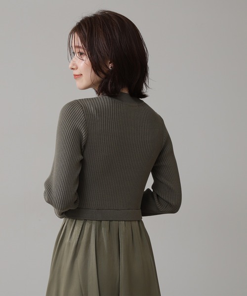 N.(N. Natural Beauty Basic)(エヌエヌナチュラルビューティーベーシック)の「◆布帛ドッキングワンピース(ワンピース・レディース・ベージュ/カーキ/グレー系・MEDIUM)」の9枚目の写真