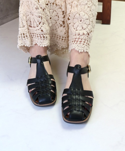 Balancoire（ブランコアール）の「フラットソール グルカサンダル（サンダル・レディース・ブラック/ブラウン/オフホワイト・LL/S/M/L）」の2枚目の写真