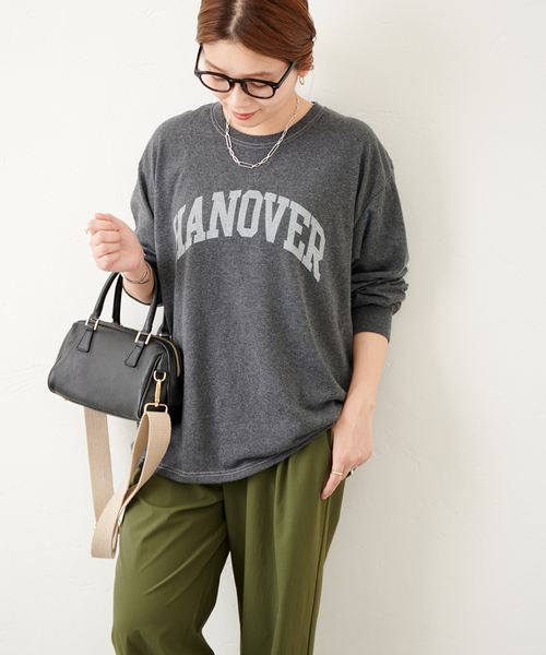 Odub(オーダブ)の「別注【Odub/オーダブ】 HANOVERロングスリーブTシャツ◆(Tシャツ/カットソー・レディース・ホワイト/ブラック・FREE)」の1枚目の写真