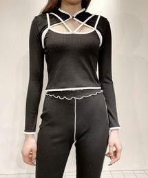 lilLilly | バイカラーアンサンブルトップス(Tシャツ/カットソー)