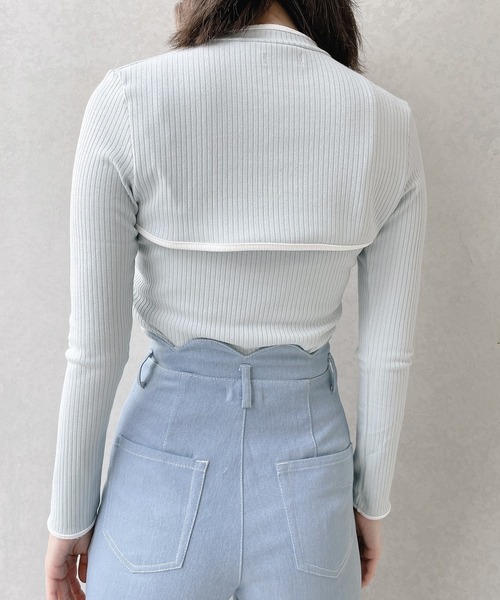 lilLilly(リルリリー)の「バイカラーアンサンブルトップス(Tシャツ/カットソー・レディース・ホワイト/ブラック/ピンク/ミント・FREE)」の20枚目の写真