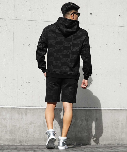 JOKER（ジョーカー）の「【SOMEDIFF】バック 総柄プリント スウェット ショートパンツ メンズ（スウェットパンツ・メンズ・ベージュ/ブラック・L/M/XL）」の4枚目の写真