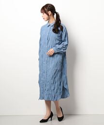 NICOLE white | 袖シャーリングワンピース(ワンピース)