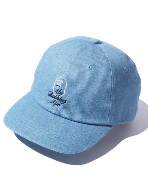 Mr. BATHING APE デニム ニュースボーイキャップ Mr. BATHING APE（ミスターベイシングエイプ）の「WASHED DENIM CAP M