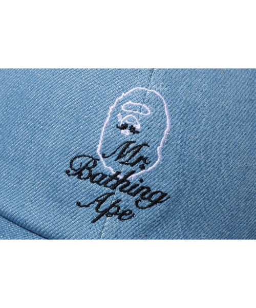 Mr. BATHING APE デニム ニュースボーイキャップ Mr. BATHING APE（ミスターベイシングエイプ）の「WASHED DENIM CAP M