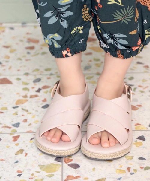 SOROTTO(ソロット)の「【ママとお揃い】ジュートソールのフラットサンダル(サンダル・キッズ・ブラック/ホワイト/ライトブラウン/ピンク/グリーン・16.0cm/18.0cm/19.0cm/20.0cm/17.0cm/21.0cm/22.0cm)」の5枚目の写真