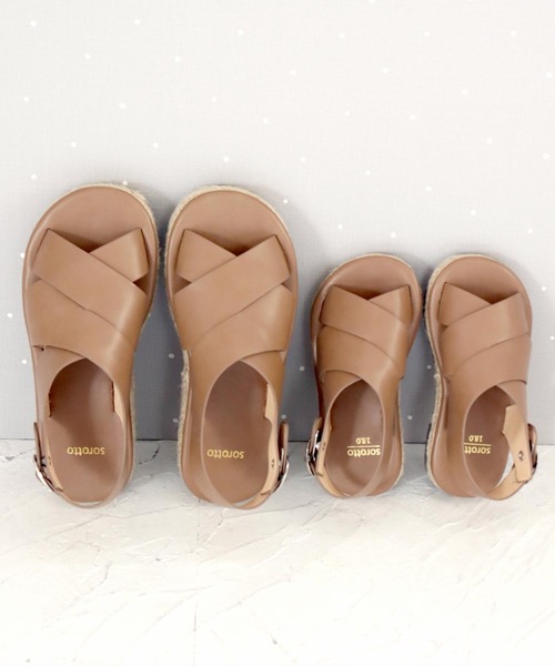 SOROTTO(ソロット)の「【ママとお揃い】ジュートソールのフラットサンダル(サンダル・キッズ・ブラック/ホワイト/ライトブラウン/ピンク/グリーン・16.0cm/18.0cm/19.0cm/20.0cm/17.0cm/21.0cm/22.0cm)」の16枚目の写真