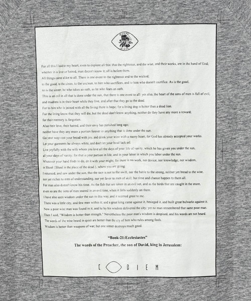 C DIEM（カルペディエム）の「C DIEM(カルペディエム)ルミネセンスプリント半袖Tシャツ（Tシャツ/カットソー・メンズ・ホワイト/ブラック/グレー・S/M/L）」の13枚目の写真