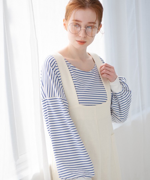 Crisp（クリスプ）の「ナチュラルワイドサロペット（サロペット/オーバーオール・レディース・ホワイト/ブラック・FREE）」の19枚目の写真