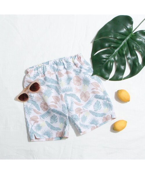 apres les cours（アプレレクール）の「バイカラー・総柄トランクス水着_UVカット（水着・キッズ・ミント/サックスブルー/ネイビー・120/110/100/90/140/80/130）」の8枚目の写真