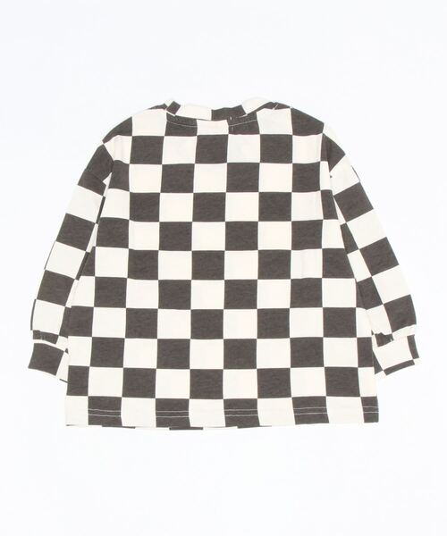 aimoha（アイモハ）の「aimoha-KIDS- ブロックチェック柄カットソートップス（シャツ/ブラウス・キッズ・ブラウン/グレー・90/100/110/120/80/130）」の3枚目の写真