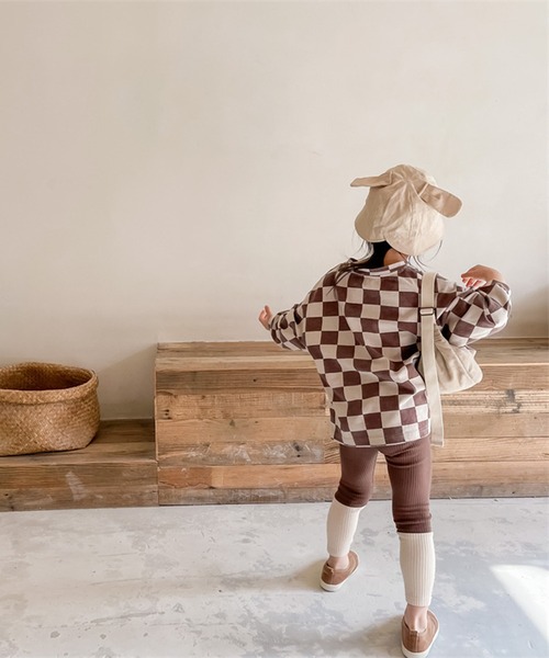 aimoha（アイモハ）の「aimoha-KIDS- ブロックチェック柄カットソートップス（シャツ/ブラウス・キッズ・ブラウン/グレー・90/100/110/120/80/130）」の16枚目の写真