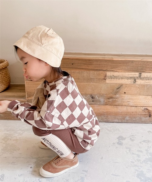 aimoha（アイモハ）の「aimoha-KIDS- ブロックチェック柄カットソートップス（シャツ/ブラウス・キッズ・ブラウン/グレー・90/100/110/120/80/130）」の17枚目の写真