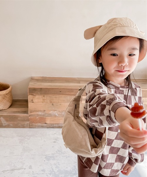 aimoha（アイモハ）の「aimoha-KIDS- ブロックチェック柄カットソートップス（シャツ/ブラウス・キッズ・ブラウン/グレー・90/100/110/120/80/130）」の19枚目の写真