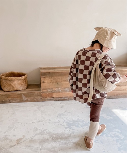 aimoha（アイモハ）の「aimoha-KIDS- ブロックチェック柄カットソートップス（シャツ/ブラウス・キッズ・ブラウン/グレー・90/100/110/120/80/130）」の22枚目の写真