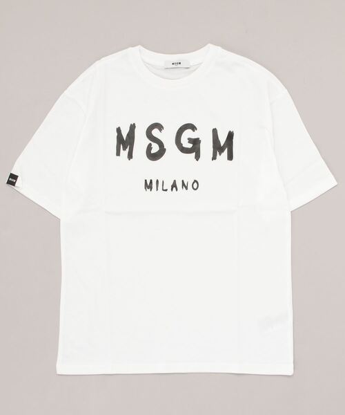 MSGM(エムエスジーエム)の「MSGM(エムエスジーエム)Kids & Junior プリント半袖Tシャツ(Tシャツ/カットソー・キッズ・ホワイト/レッド/ブルー/グリーン/ミント/ライトピンク/ピンク/ネイビー/グレー/フューシャピンク・12Y/14Y/4Y/8Y/10Y/6Y)」の2枚目の写真