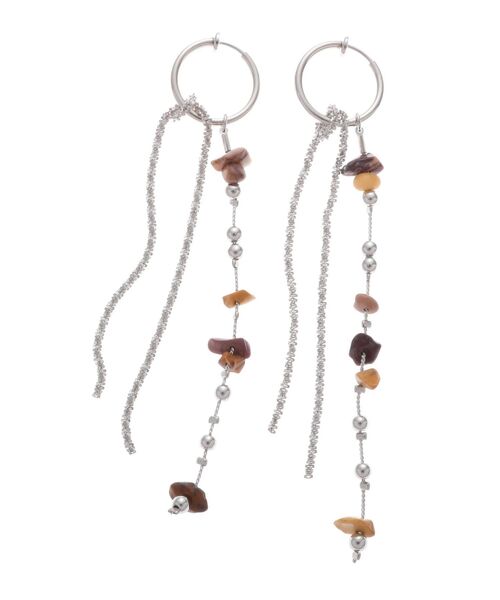 MERCURYDUO（マーキュリーデュオ）の「チェーンストーンロングイヤリング（イヤリング・レディース・シルバー/ゴールド・FREE）」の3枚目の写真