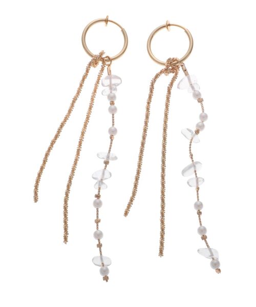 MERCURYDUO（マーキュリーデュオ）の「チェーンストーンロングイヤリング（イヤリング・レディース・シルバー/ゴールド・FREE）」の8枚目の写真