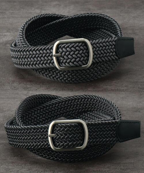 TAKEO KIKUCHI（タケオキクチ）の「◆リバーシブル ゴムメッシュベルト（ベルト・メンズ・ホワイト系7/ブラック系4/ベージュ系4/ネイビー系4・00）」の3枚目の写真