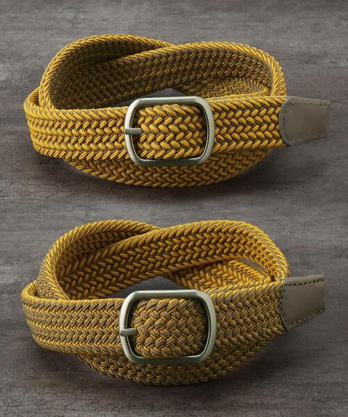 TAKEO KIKUCHI（タケオキクチ）の「◆リバーシブル ゴムメッシュベルト（ベルト・メンズ・ホワイト系7/ブラック系4/ベージュ系4/ネイビー系4・00）」の4枚目の写真