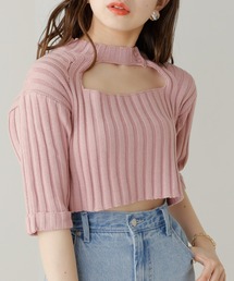 Chico | ショート丈前開きチョーカー風ニット(ニット/セーター)