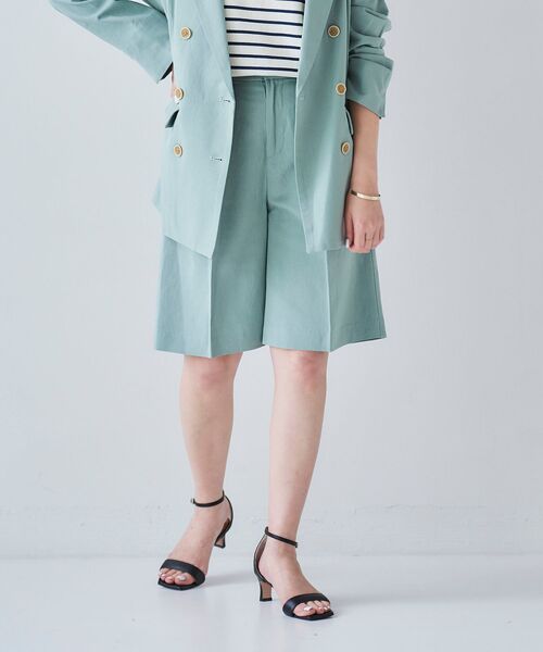 le.coeur blanc（ルクールブラン）の「麻クロスハーフパンツ（その他パンツ・レディース・ライトグリーン/サンドベージュ・38）」の13枚目の写真