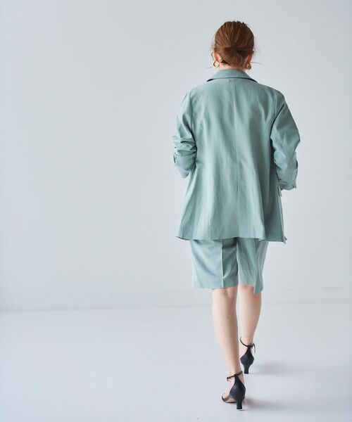 le.coeur blanc（ルクールブラン）の「麻クロスハーフパンツ（その他パンツ・レディース・ライトグリーン/サンドベージュ・38）」の16枚目の写真