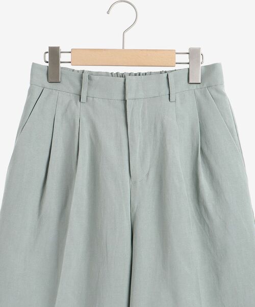 le.coeur blanc（ルクールブラン）の「麻クロスハーフパンツ（その他パンツ・レディース・ライトグリーン/サンドベージュ・38）」の6枚目の写真