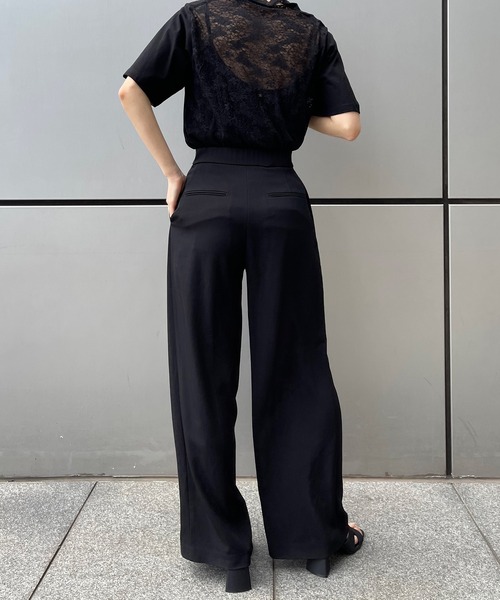 Ezick（エジック）の「バックレースTee（Tシャツ/カットソー・レディース・ブラック/チャコールグレー・FREE）」の9枚目の写真