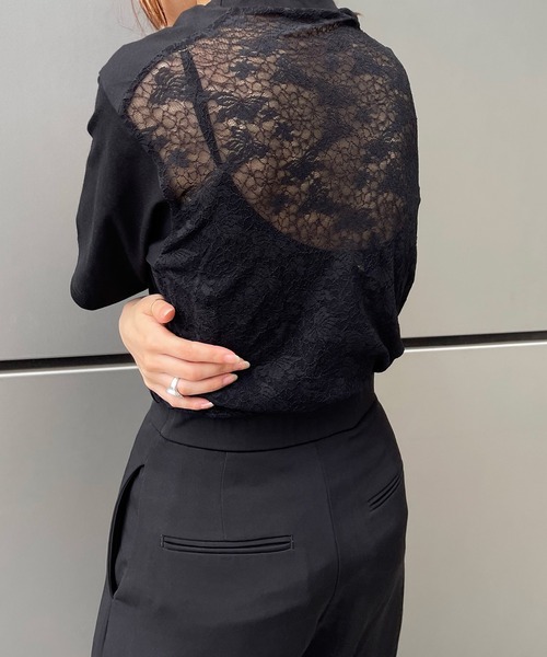 Ezick（エジック）の「バックレースTee（Tシャツ/カットソー・レディース・ブラック/チャコールグレー・FREE）」の19枚目の写真