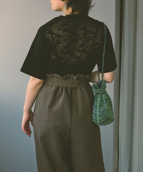 Ezick（エジック）の「バックレースTee（Tシャツ/カットソー・レディース・ブラック/チャコールグレー・FREE）」の21枚目の写真