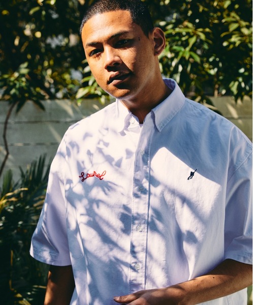 DEAR LAUREL（ディアローレル）の「DEAR LAUREL/ディアローレル 刺繍/ワンポイント/ワッペン 半袖シャツ D22S2405（シャツ/ブラウス・メンズ・ブルー/ホワイト・M/L）」の8枚目の写真