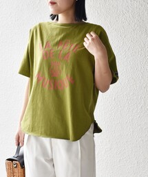 SHIPS（シップス）の「*【SHIPS別注】RUSSELL ATHLETIC:カットオフロゴTEE◇（Tシャツ/カットソー）」