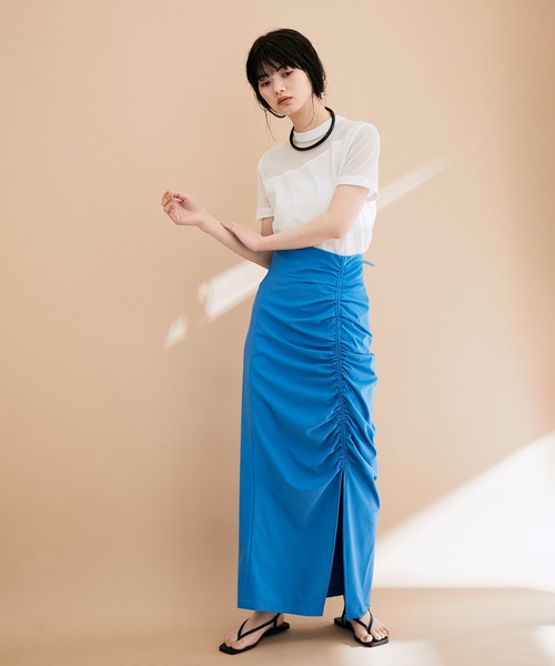 ADAM ET ROPE'（アダムエロペ）の「【サステナブル】シアーコンビプルオーバー（Tシャツ/カットソー・レディース・ホワイト/ブラック/クリーム・FREE）」の6枚目の写真