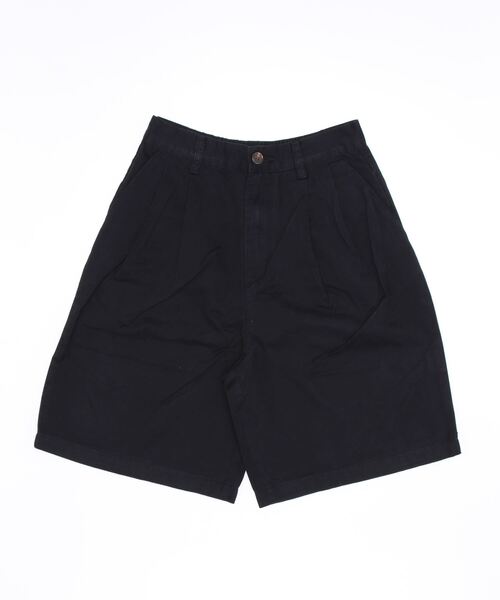 STYLEBLOCK(スタイルブロック)の「綿ツイルタックハーフパンツ(その他パンツ・レディース・ブラック/ホワイト系その他/ベージュ・M)」の3枚目の写真