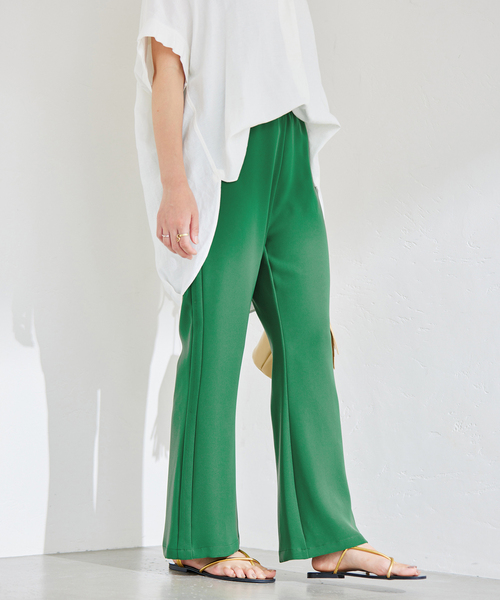 JOURNAL STANDARD（ジャーナルスタンダード）の「ツイルダブルクロスイージーフレアパンツ（その他パンツ・レディース・ブラック/グリーン・38/36）」の10枚目の写真