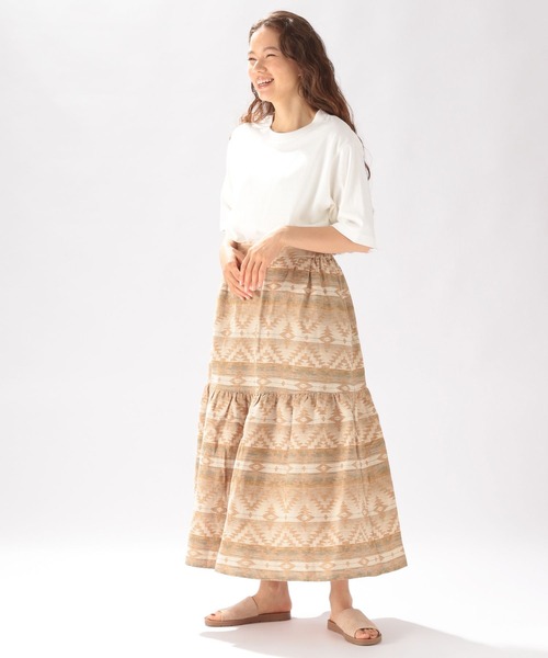 PENDLETON(ペンドルトン)の「【PENDLETON(ペンドルトン)】別注ティアードスカート(スカート・レディース・ライトベージュ・MEDIUM/LARGE)」の2枚目の写真