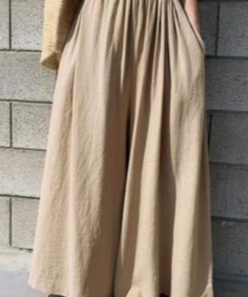 deux amour(ドゥーザムール)の「ガウチョパンツ(その他パンツ・レディース・ブラック/ベージュ/グリーン/マスタード・F)」の3枚目の写真