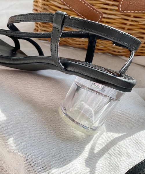 Futier land（フューティアランド）の「アシメストラップクリアヒールサンダル（サンダル・レディース・ブラック/ピンク/オレンジ/アイボリー・40/38/39/36/37）」の20枚目の写真