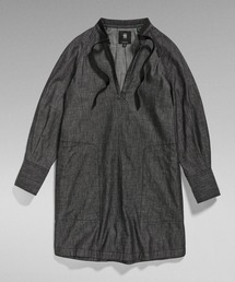 G-STAR RAW（ジースターロゥ）の「V-NECK TUNIC DRESS/Vネックチュニックワンピース（ワンピース）」