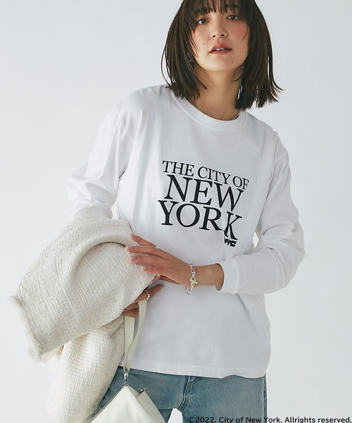 GOOD ROCK SPEED(グッドロックスピード)の「GOOD ROCK SPEED/NEW YORK L/S Tシャツ(Tシャツ/カットソー・レディース・ホワイト/ネイビー/ピンク・FREE)」の2枚目の写真